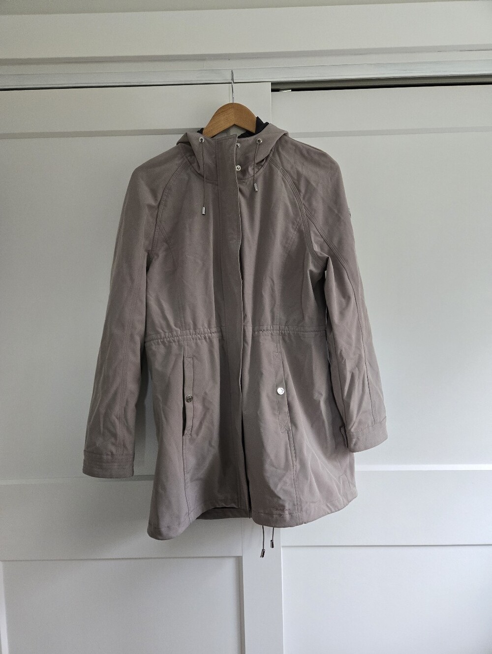 Calvin Klein Hooded Trench Coat - Taupe